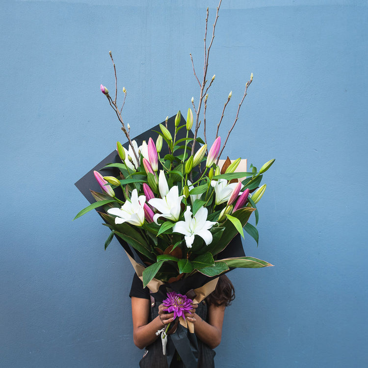 Pink and White Fragrant Lilies 1