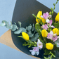 Spring Delight close up yellow tulips
