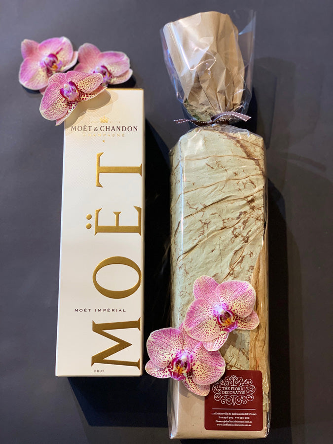 Moet Champagne Flat Lay