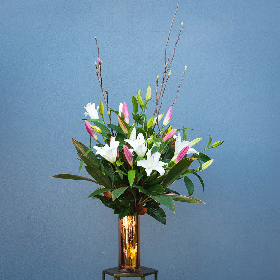 Pink and White Fragrant Lilies 3